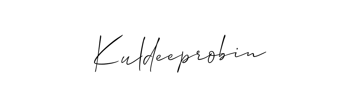 How to Draw Kuldeeprobin signature style? Allison_Script is a latest design signature styles for name Kuldeeprobin. Kuldeeprobin signature style 2 images and pictures png