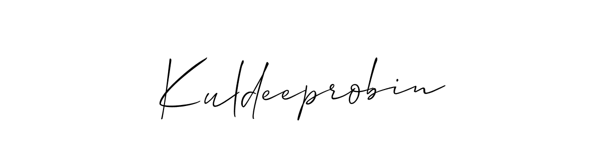 How to Draw Kuldeeprobin signature style? Allison_Script is a latest design signature styles for name Kuldeeprobin. Kuldeeprobin signature style 2 images and pictures png