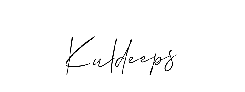 Create a beautiful signature design for name Kuldeeps. With this signature (Allison_Script) fonts, you can make a handwritten signature for free. Kuldeeps signature style 2 images and pictures png