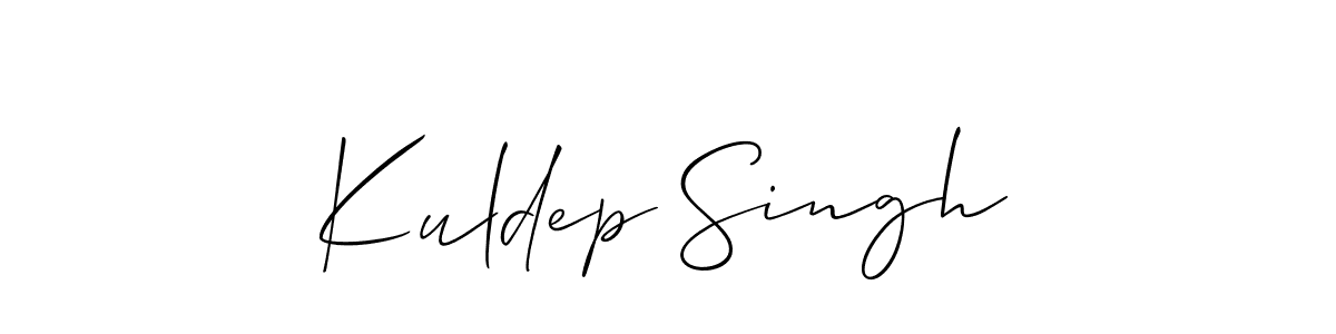 How to make Kuldep Singh signature? Allison_Script is a professional autograph style. Create handwritten signature for Kuldep Singh name. Kuldep Singh signature style 2 images and pictures png