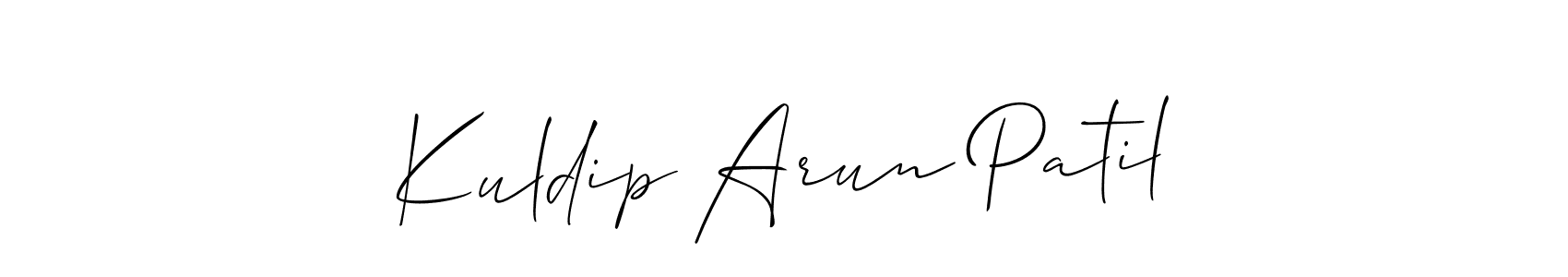 It looks lik you need a new signature style for name Kuldip Arun Patil. Design unique handwritten (Allison_Script) signature with our free signature maker in just a few clicks. Kuldip Arun Patil signature style 2 images and pictures png