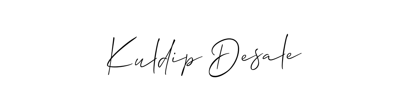 if you are searching for the best signature style for your name Kuldip Desale. so please give up your signature search. here we have designed multiple signature styles  using Allison_Script. Kuldip Desale signature style 2 images and pictures png