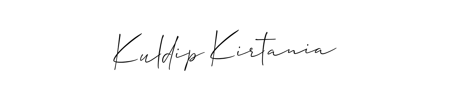 How to make Kuldip Kirtania name signature. Use Allison_Script style for creating short signs online. This is the latest handwritten sign. Kuldip Kirtania signature style 2 images and pictures png