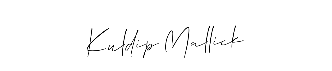 if you are searching for the best signature style for your name Kuldip Mallick. so please give up your signature search. here we have designed multiple signature styles  using Allison_Script. Kuldip Mallick signature style 2 images and pictures png