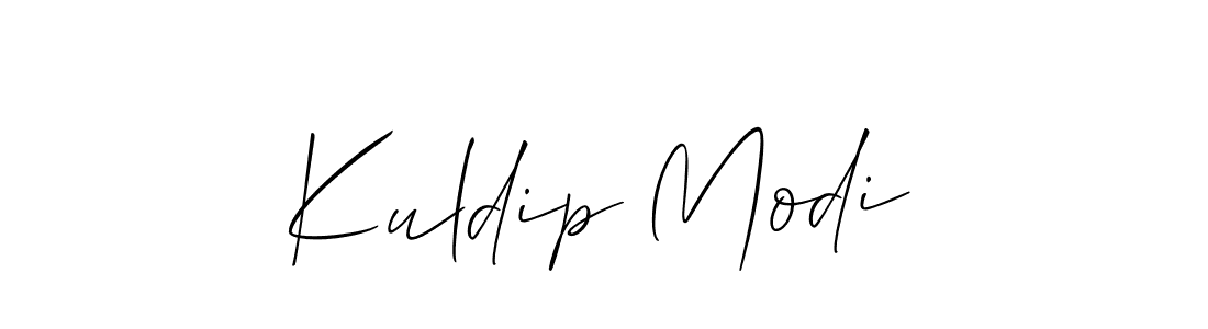 How to make Kuldip Modi name signature. Use Allison_Script style for creating short signs online. This is the latest handwritten sign. Kuldip Modi signature style 2 images and pictures png