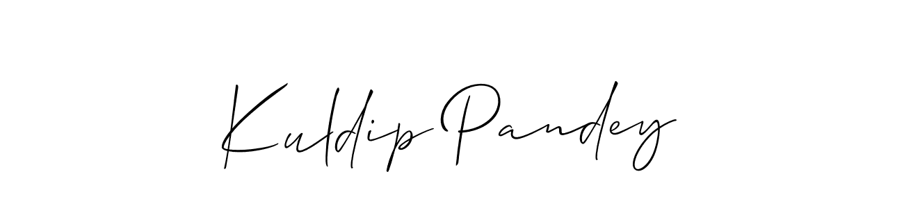 This is the best signature style for the Kuldip Pandey name. Also you like these signature font (Allison_Script). Mix name signature. Kuldip Pandey signature style 2 images and pictures png