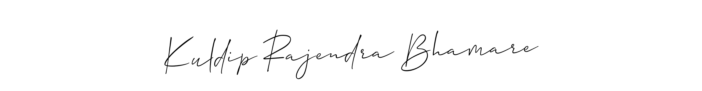 Design your own signature with our free online signature maker. With this signature software, you can create a handwritten (Allison_Script) signature for name Kuldip Rajendra Bhamare. Kuldip Rajendra Bhamare signature style 2 images and pictures png