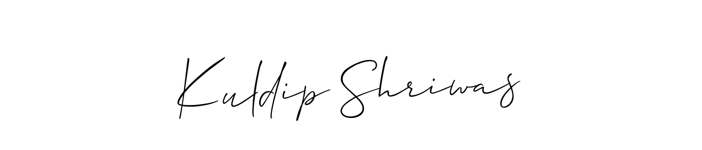 How to make Kuldip Shriwas signature? Allison_Script is a professional autograph style. Create handwritten signature for Kuldip Shriwas name. Kuldip Shriwas signature style 2 images and pictures png