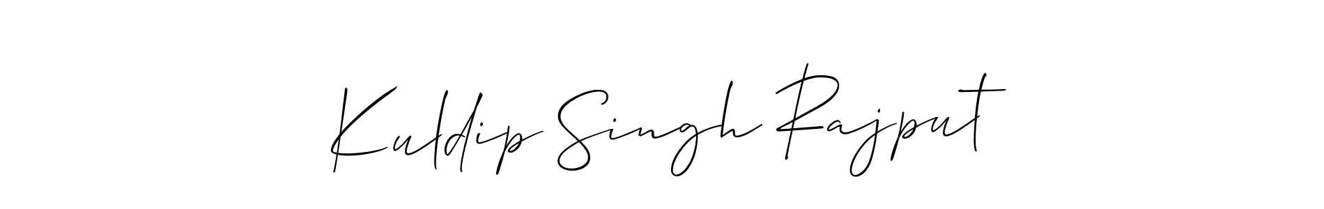 How to make Kuldip Singh Rajput signature? Allison_Script is a professional autograph style. Create handwritten signature for Kuldip Singh Rajput name. Kuldip Singh Rajput signature style 2 images and pictures png
