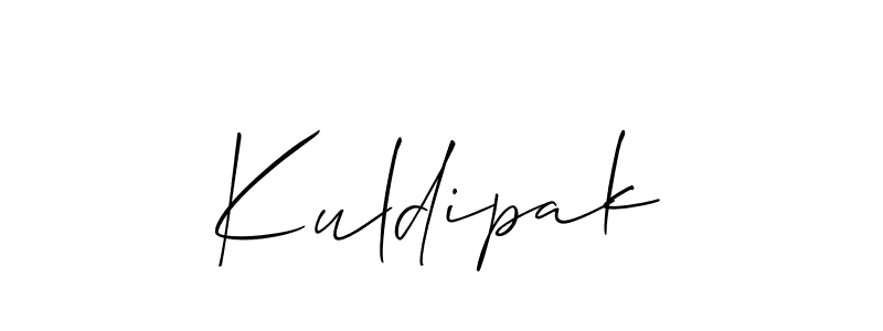 The best way (Allison_Script) to make a short signature is to pick only two or three words in your name. The name Kuldipak include a total of six letters. For converting this name. Kuldipak signature style 2 images and pictures png