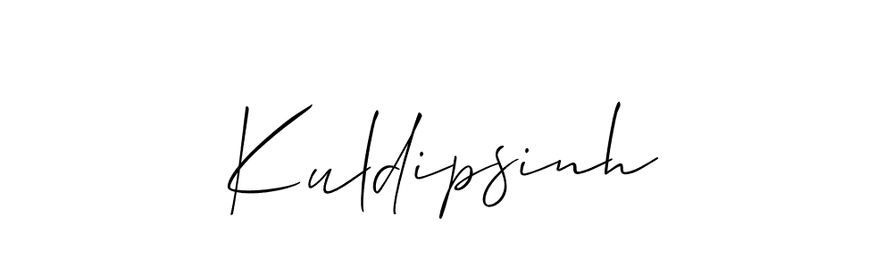 How to make Kuldipsinh signature? Allison_Script is a professional autograph style. Create handwritten signature for Kuldipsinh name. Kuldipsinh signature style 2 images and pictures png