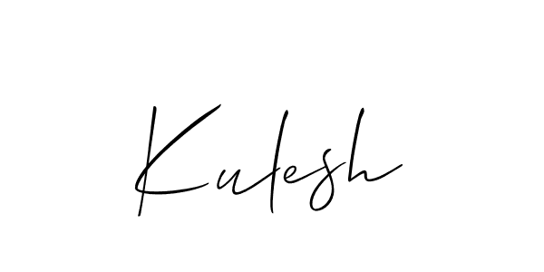 Also we have Kulesh name is the best signature style. Create professional handwritten signature collection using Allison_Script autograph style. Kulesh signature style 2 images and pictures png
