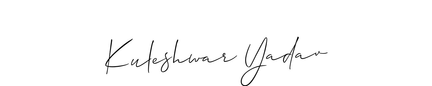 Make a beautiful signature design for name Kuleshwar Yadav. With this signature (Allison_Script) style, you can create a handwritten signature for free. Kuleshwar Yadav signature style 2 images and pictures png