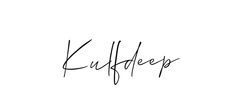How to make Kulfdeep name signature. Use Allison_Script style for creating short signs online. This is the latest handwritten sign. Kulfdeep signature style 2 images and pictures png