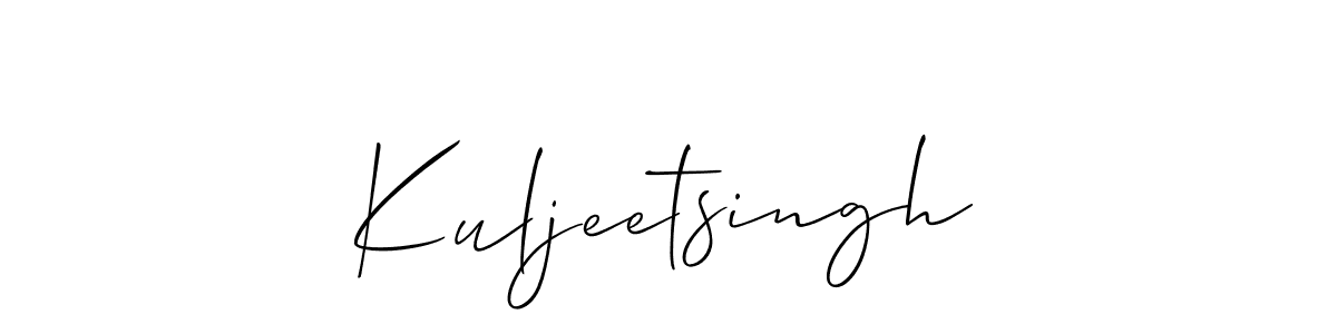 Use a signature maker to create a handwritten signature online. With this signature software, you can design (Allison_Script) your own signature for name Kuljeetsingh. Kuljeetsingh signature style 2 images and pictures png