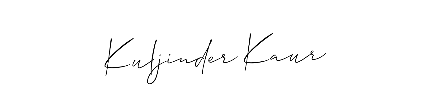 Also we have Kuljinder Kaur name is the best signature style. Create professional handwritten signature collection using Allison_Script autograph style. Kuljinder Kaur signature style 2 images and pictures png