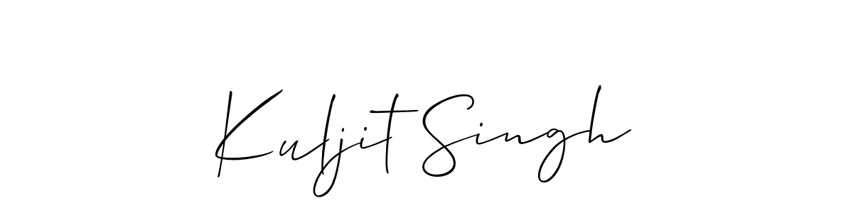 Design your own signature with our free online signature maker. With this signature software, you can create a handwritten (Allison_Script) signature for name Kuljit Singh. Kuljit Singh signature style 2 images and pictures png