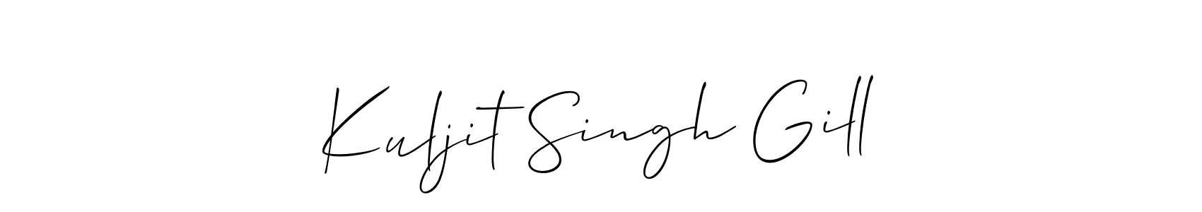 Also You can easily find your signature by using the search form. We will create Kuljit Singh Gill name handwritten signature images for you free of cost using Allison_Script sign style. Kuljit Singh Gill signature style 2 images and pictures png