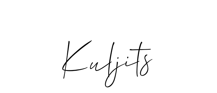 if you are searching for the best signature style for your name Kuljits. so please give up your signature search. here we have designed multiple signature styles  using Allison_Script. Kuljits signature style 2 images and pictures png