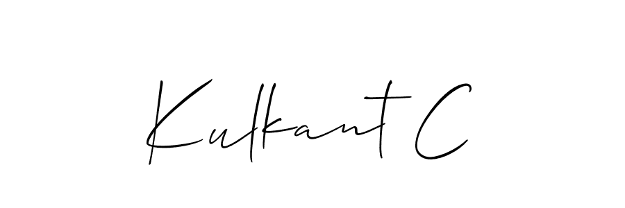 Use a signature maker to create a handwritten signature online. With this signature software, you can design (Allison_Script) your own signature for name Kulkant C. Kulkant C signature style 2 images and pictures png