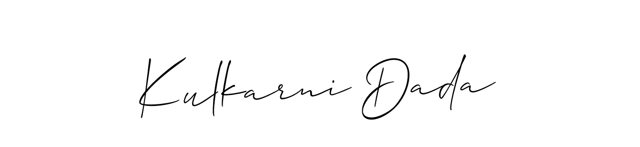 How to make Kulkarni Dada signature? Allison_Script is a professional autograph style. Create handwritten signature for Kulkarni Dada name. Kulkarni Dada signature style 2 images and pictures png