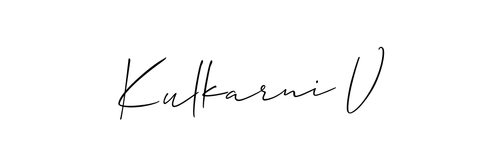 Best and Professional Signature Style for Kulkarni V. Allison_Script Best Signature Style Collection. Kulkarni V signature style 2 images and pictures png
