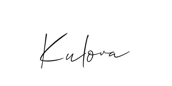 Kulova stylish signature style. Best Handwritten Sign (Allison_Script) for my name. Handwritten Signature Collection Ideas for my name Kulova. Kulova signature style 2 images and pictures png