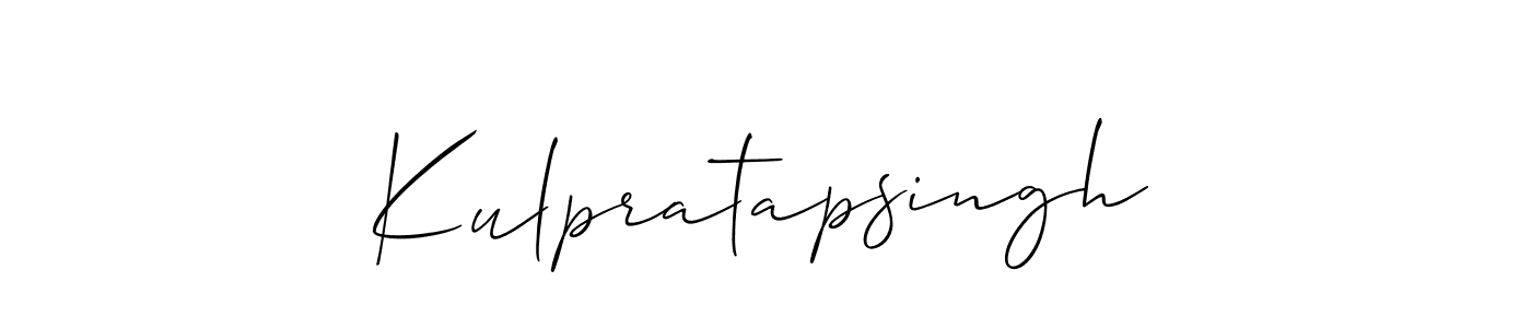 Also we have Kulpratapsingh name is the best signature style. Create professional handwritten signature collection using Allison_Script autograph style. Kulpratapsingh signature style 2 images and pictures png