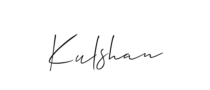 How to make Kulshan signature? Allison_Script is a professional autograph style. Create handwritten signature for Kulshan name. Kulshan signature style 2 images and pictures png