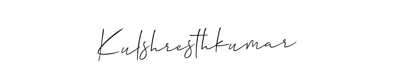 Design your own signature with our free online signature maker. With this signature software, you can create a handwritten (Allison_Script) signature for name Kulshresthkumar. Kulshresthkumar signature style 2 images and pictures png