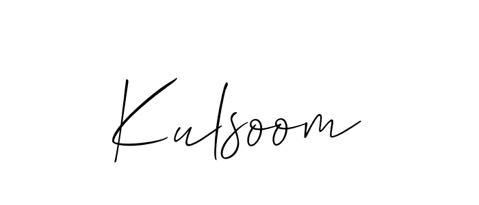 Allison_Script is a professional signature style that is perfect for those who want to add a touch of class to their signature. It is also a great choice for those who want to make their signature more unique. Get Kulsoom name to fancy signature for free. Kulsoom signature style 2 images and pictures png