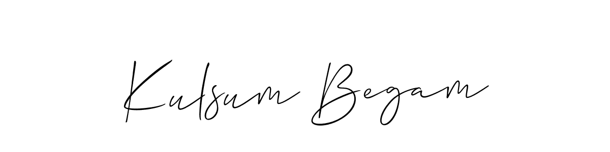 Also we have Kulsum Begam name is the best signature style. Create professional handwritten signature collection using Allison_Script autograph style. Kulsum Begam signature style 2 images and pictures png