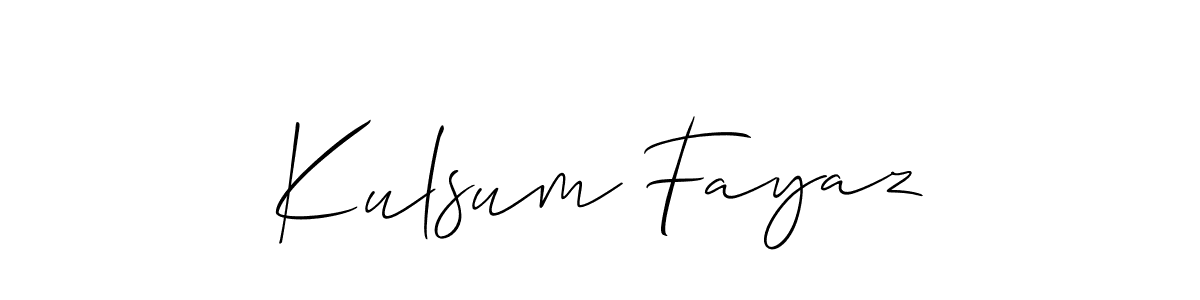 Best and Professional Signature Style for Kulsum Fayaz. Allison_Script Best Signature Style Collection. Kulsum Fayaz signature style 2 images and pictures png