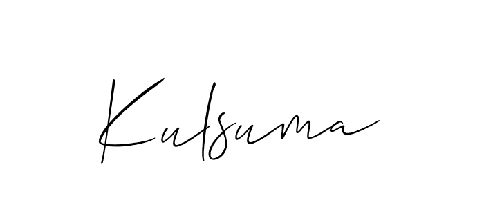 Make a beautiful signature design for name Kulsuma. Use this online signature maker to create a handwritten signature for free. Kulsuma signature style 2 images and pictures png