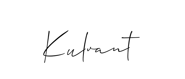 Kulvant stylish signature style. Best Handwritten Sign (Allison_Script) for my name. Handwritten Signature Collection Ideas for my name Kulvant. Kulvant signature style 2 images and pictures png