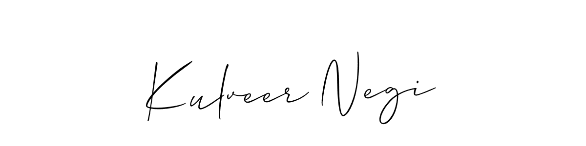 Design your own signature with our free online signature maker. With this signature software, you can create a handwritten (Allison_Script) signature for name Kulveer Negi. Kulveer Negi signature style 2 images and pictures png