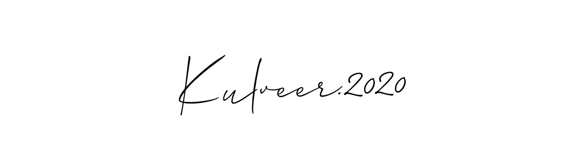 Kulveer.2020 stylish signature style. Best Handwritten Sign (Allison_Script) for my name. Handwritten Signature Collection Ideas for my name Kulveer.2020. Kulveer.2020 signature style 2 images and pictures png