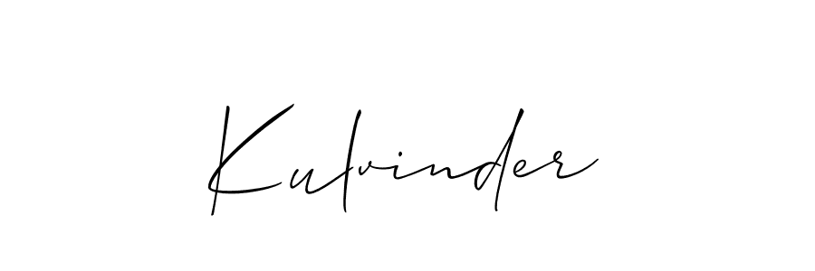 Create a beautiful signature design for name Kulvinder. With this signature (Allison_Script) fonts, you can make a handwritten signature for free. Kulvinder signature style 2 images and pictures png