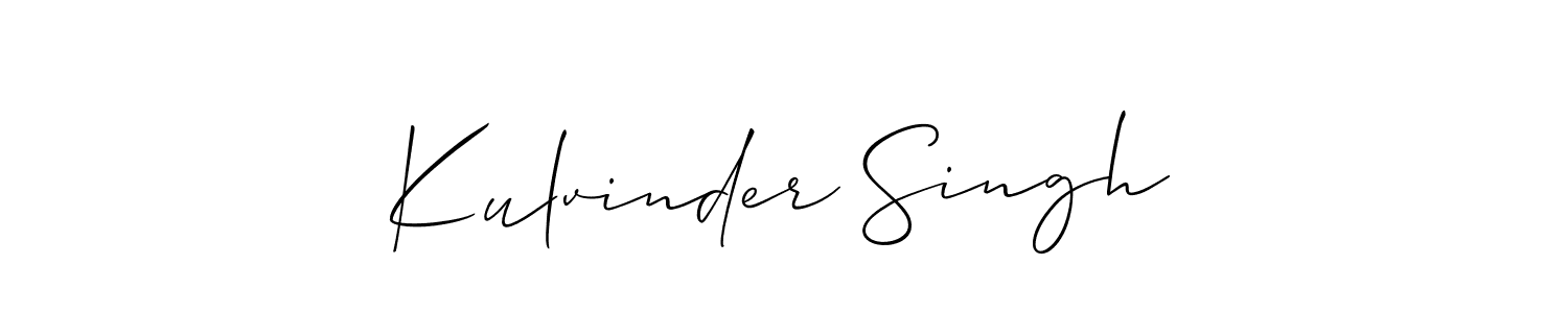 The best way (Allison_Script) to make a short signature is to pick only two or three words in your name. The name Kulvinder Singh include a total of six letters. For converting this name. Kulvinder Singh signature style 2 images and pictures png
