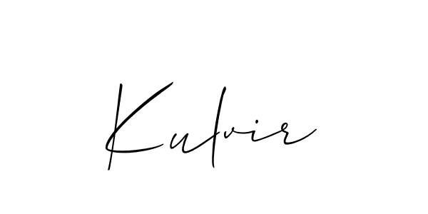 Allison_Script is a professional signature style that is perfect for those who want to add a touch of class to their signature. It is also a great choice for those who want to make their signature more unique. Get Kulvir name to fancy signature for free. Kulvir signature style 2 images and pictures png