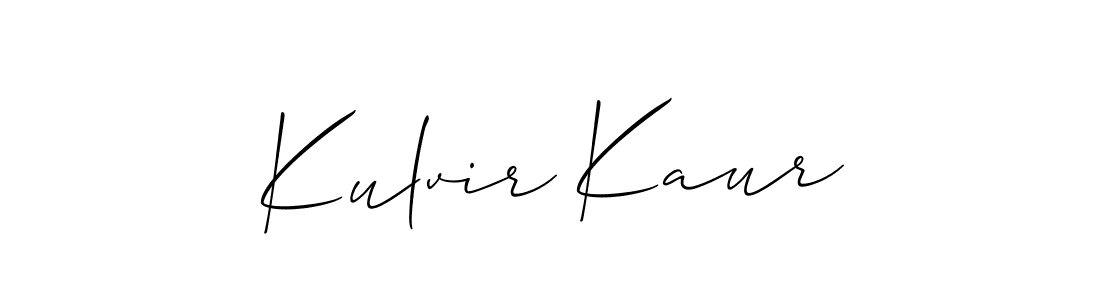 Use a signature maker to create a handwritten signature online. With this signature software, you can design (Allison_Script) your own signature for name Kulvir Kaur. Kulvir Kaur signature style 2 images and pictures png