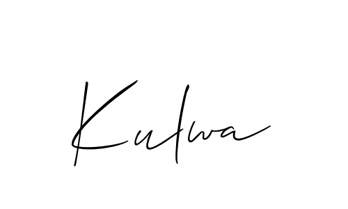 Create a beautiful signature design for name Kulwa. With this signature (Allison_Script) fonts, you can make a handwritten signature for free. Kulwa signature style 2 images and pictures png