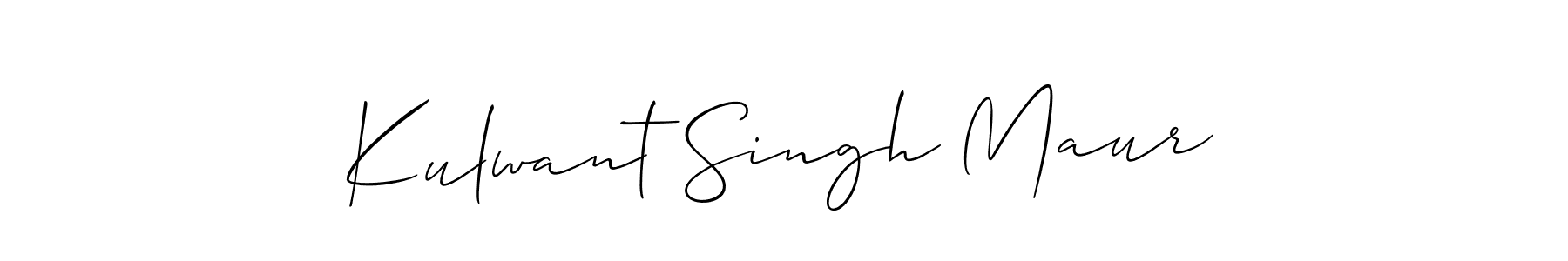 How to make Kulwant Singh Maur signature? Allison_Script is a professional autograph style. Create handwritten signature for Kulwant Singh Maur name. Kulwant Singh Maur signature style 2 images and pictures png