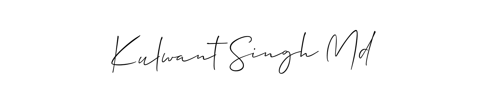 How to Draw Kulwant Singh Md signature style? Allison_Script is a latest design signature styles for name Kulwant Singh Md. Kulwant Singh Md signature style 2 images and pictures png