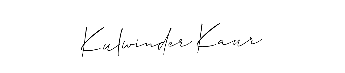 It looks lik you need a new signature style for name Kulwinder Kaur. Design unique handwritten (Allison_Script) signature with our free signature maker in just a few clicks. Kulwinder Kaur signature style 2 images and pictures png