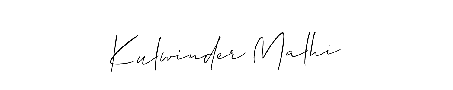 How to make Kulwinder Malhi signature? Allison_Script is a professional autograph style. Create handwritten signature for Kulwinder Malhi name. Kulwinder Malhi signature style 2 images and pictures png