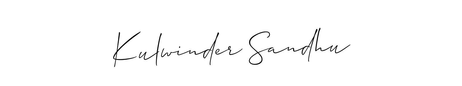 Design your own signature with our free online signature maker. With this signature software, you can create a handwritten (Allison_Script) signature for name Kulwinder Sandhu. Kulwinder Sandhu signature style 2 images and pictures png