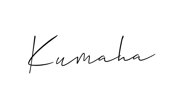 It looks lik you need a new signature style for name Kumaha. Design unique handwritten (Allison_Script) signature with our free signature maker in just a few clicks. Kumaha signature style 2 images and pictures png