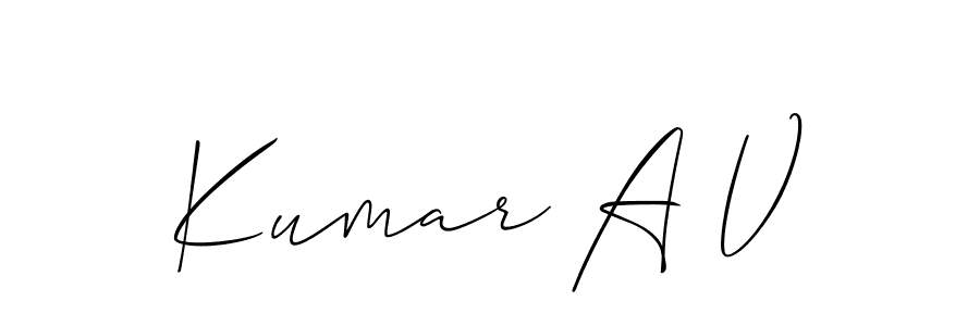 Make a short Kumar A V signature style. Manage your documents anywhere anytime using Allison_Script. Create and add eSignatures, submit forms, share and send files easily. Kumar A V signature style 2 images and pictures png