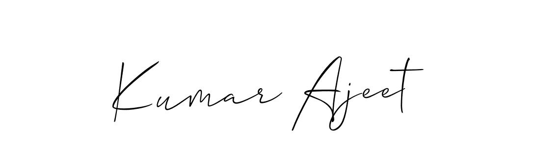 Kumar Ajeet stylish signature style. Best Handwritten Sign (Allison_Script) for my name. Handwritten Signature Collection Ideas for my name Kumar Ajeet. Kumar Ajeet signature style 2 images and pictures png